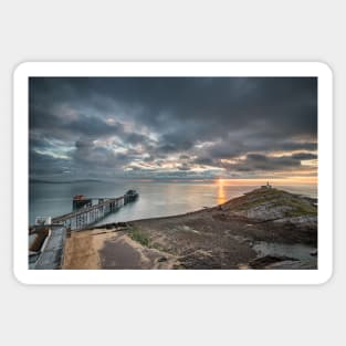 Mumbles Lighthouse and Pier Sticker